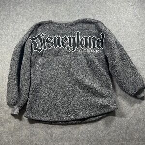 Disney Spirit Jersey Pullover Small Charcoal Gray Sherpa Disneyland Resort S